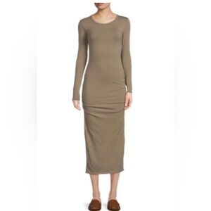 James Perse Ruched Midi Dress